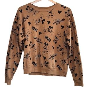 🌈 6/$60 DISNEY Mickey Mouse 1928 Adult Sweatshirt Black Brown The One And Only